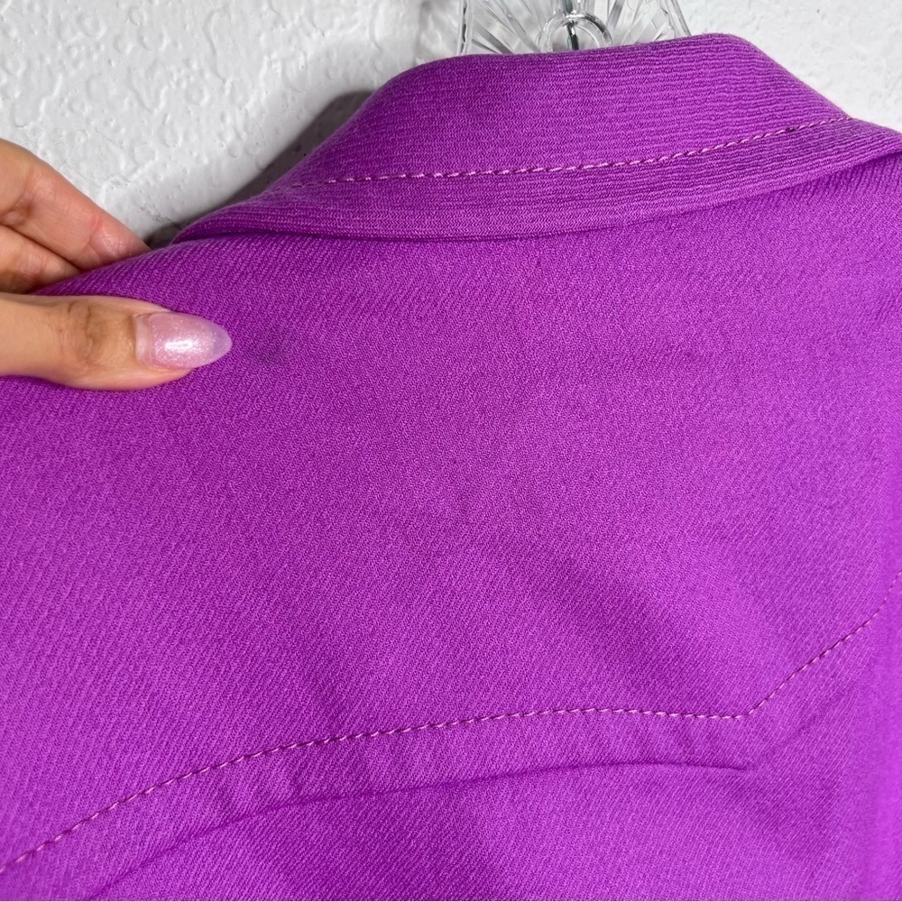 Valentino Boutique Blazer Vintage Size 10 Women Wool Purple Jacket Coat B29 - Picture 5 of 12